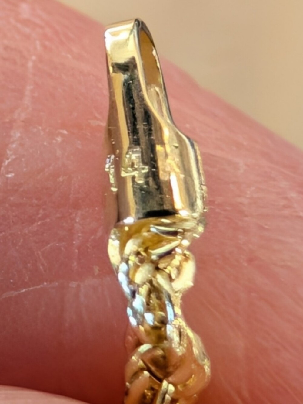 14k Gold Rope Bracelet - 1.5mm - 7in. - New - Picture 4 of 6